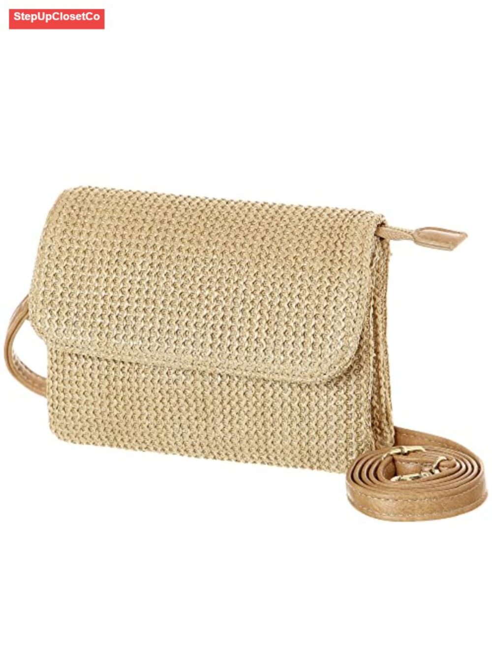 Faux Straw Small Crossbody Purse Summer Beach Bags for Women Vacation